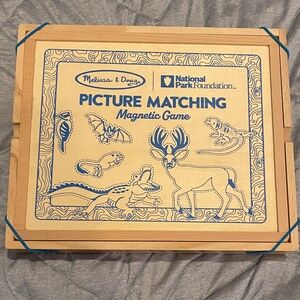 Melissa & Doug Picture Matching Magnetic Game - Blue and Cream